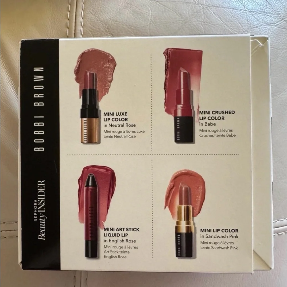 Bobbi Brown Sephora Pink Mini Lipstick & Lip Gloss Set Of 4 Pink Neutral